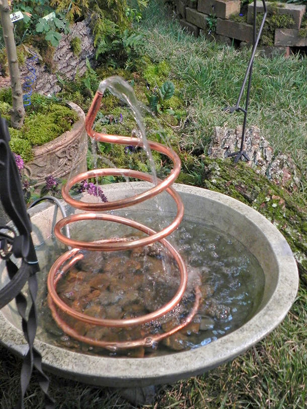 Copper Spiral Water Feature