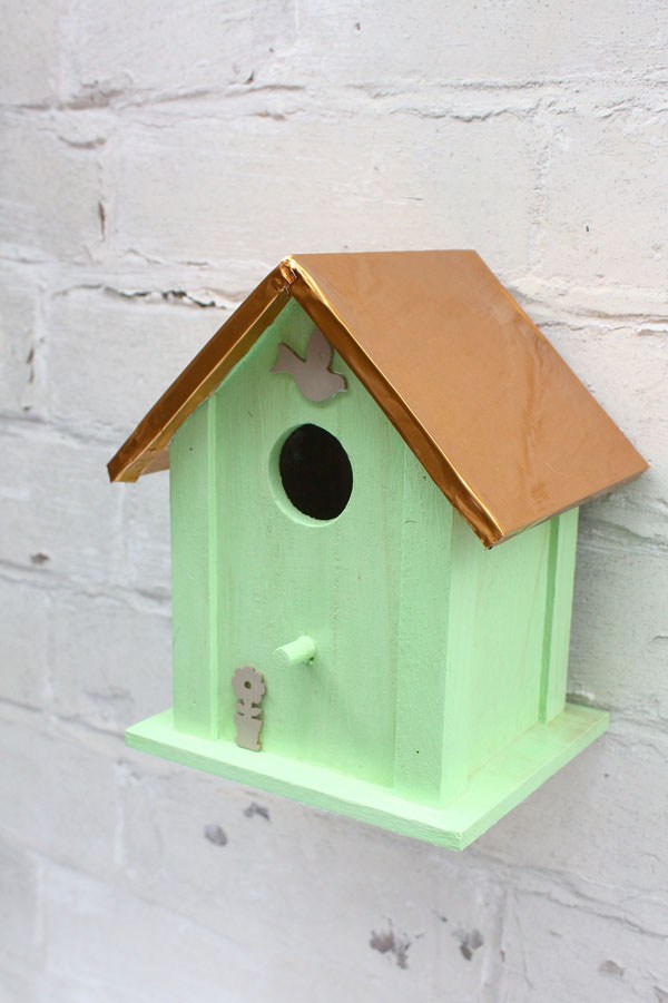 Copper and Mint Birdhouse