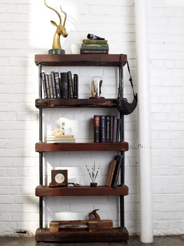 Industrial Rustic Bookshelf