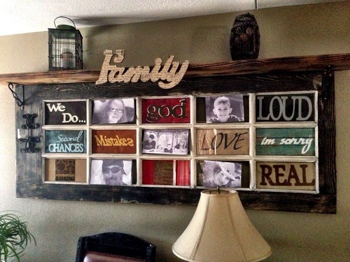 Rustic Door Used As a Photo Frame