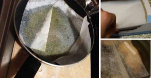 Clean a Pan with A Dryer Sheet