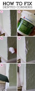 Fix cracked and crumbled corners using spackle paste