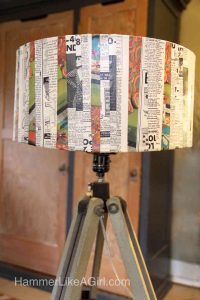 Decoupage a vintage lampshade