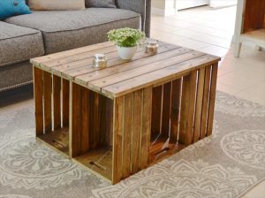 Pallet Coffee Table with Crate Sides