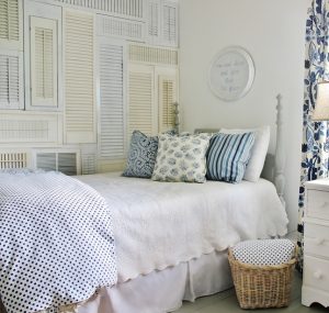 Use shutters to cover a wall