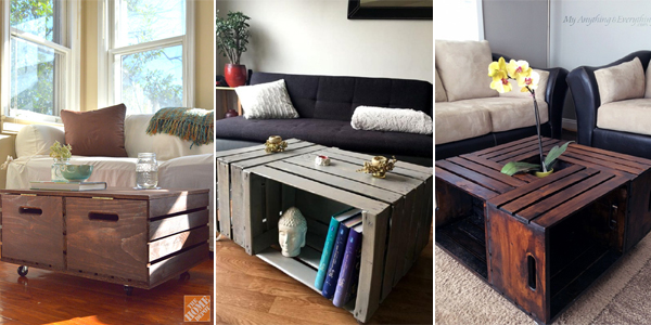 Wooden Crate Coffee Table Ideas