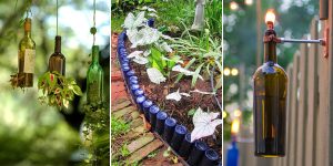 DIY Wine Bottle Ideas for the Garden