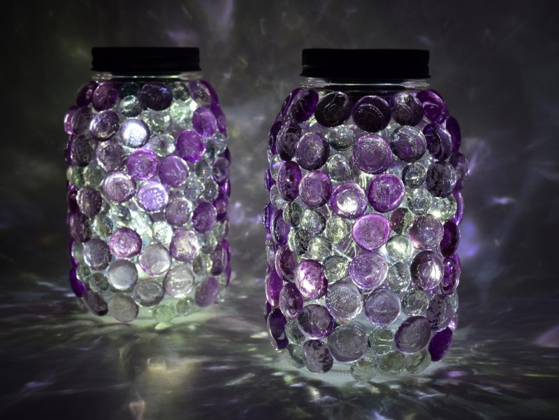 Glass Gem Mason Jar Luminaries