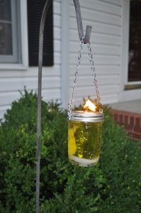 Hanging Mason Jar Oil Lamp