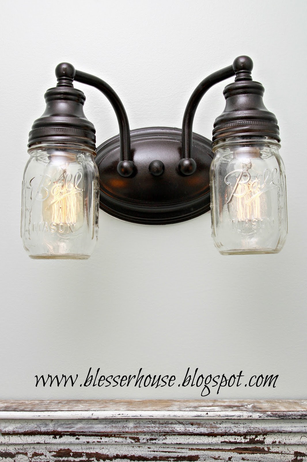 Mason Jar Vanity Light