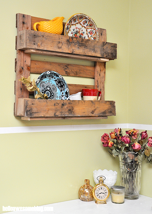 decorative pallet shelf