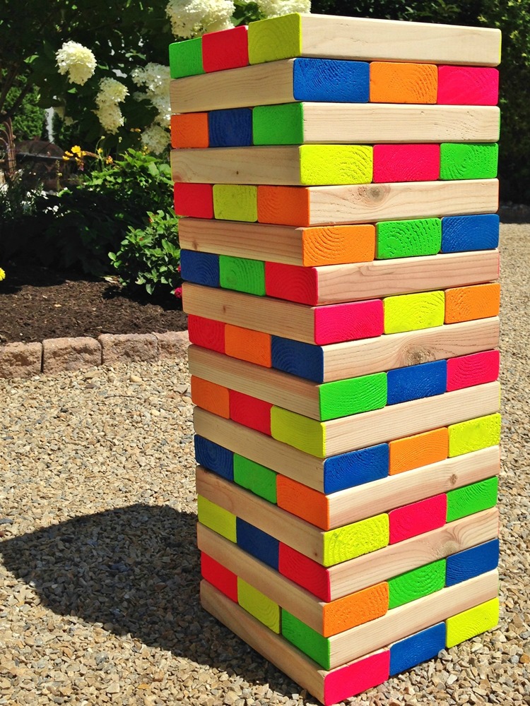 Colorful Outdoor Giant Jenga Game