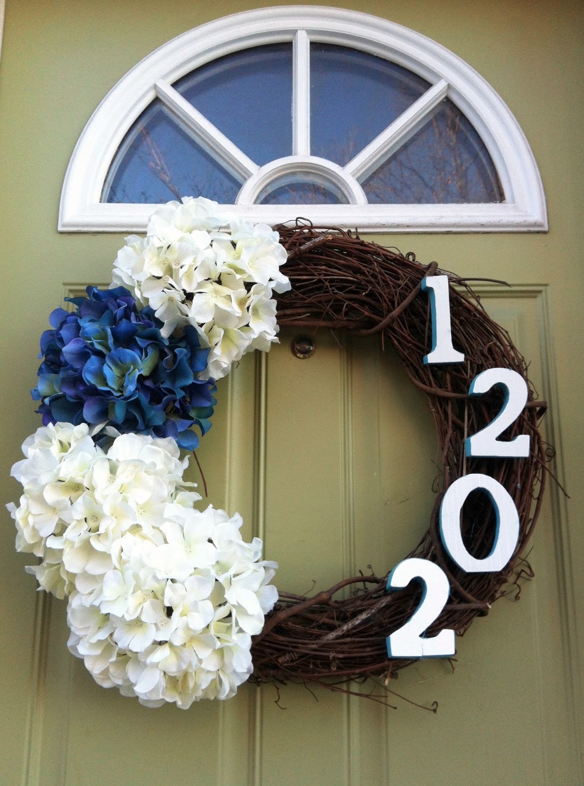 house number wreath