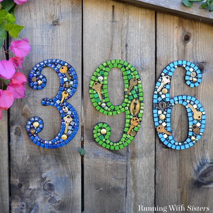 Mosaic House Numbers