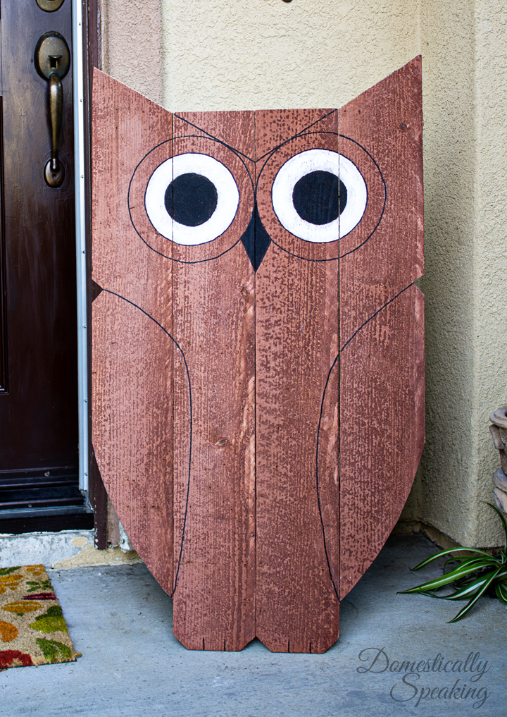 Wood Owl Outdoor Decor