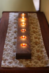 Wood Tealight Candle Holder
