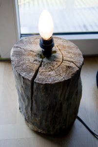 Lamp from a Tree Stump