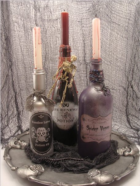 spooky potion bottles