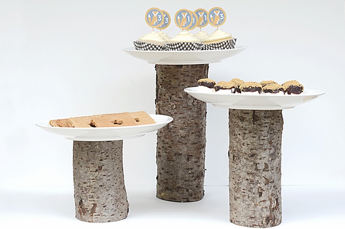 tree stump cake stands
