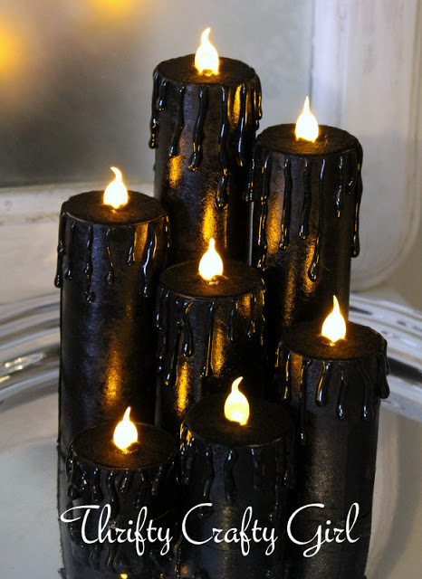 Faux Black Candles
