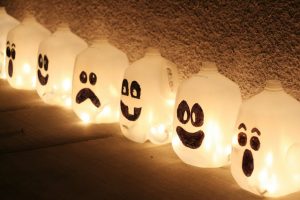 Halloween Milk Jug Luminaries