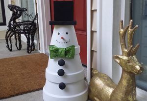 Terra Cotta Snowman