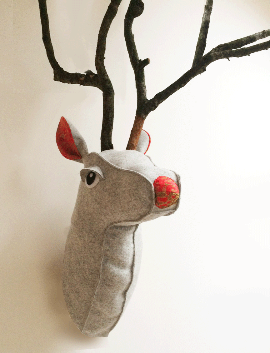 Fabric Deer Head