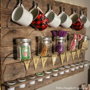 Pallet Coffee and Tea Drink Station