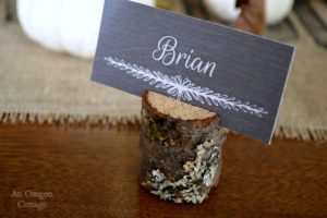 Wood Place Card Holders from Tree Branches