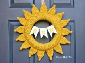 Crochet Summer Sun Wreath