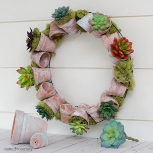 Succulent Wreath with Terracotta Pots
