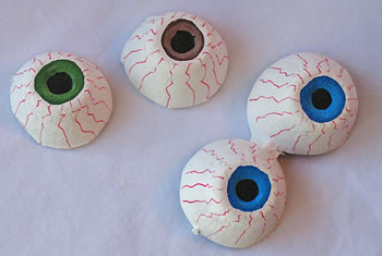 Spooky Egg Carton Eyeballs