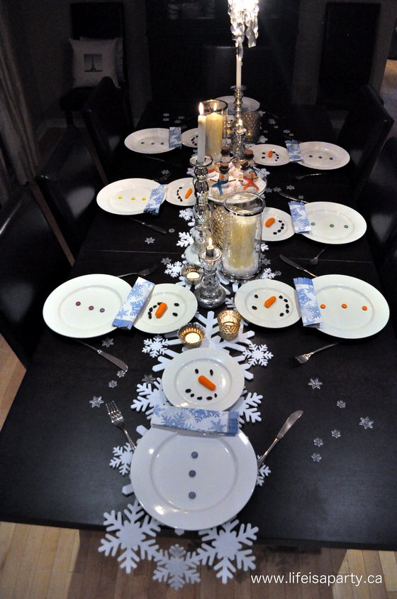 Snowman Table Setting