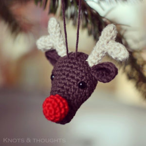 Crochet Rudolph Ornament