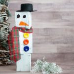 Wood Block Snowman