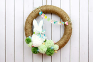 Bunny Pom Pom Wreath