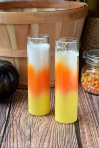 Candy Corn Spray Painted Jar Candles