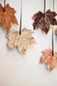 Glittery Fall Leaves Garland