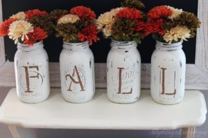 Fall Mason Jar Vases