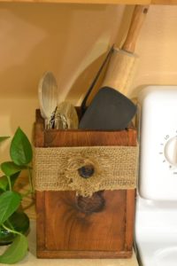 Pallet Wood Utensil Holder