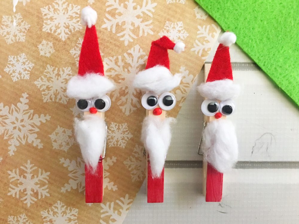 Adorable Santa Claus Clothespin Craft