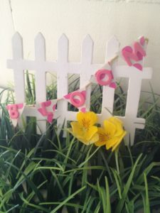 Fairy Garden Fence with Banner