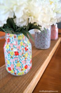 Floral Mason Jar Vases