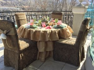 Ruffled Round Burlap Tablecloth