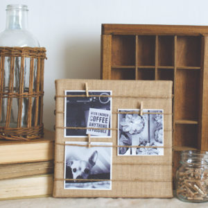 burlap memo board