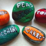 Painted Stone Garden Markers