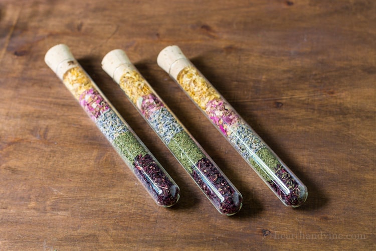 Test Tube Dried Flowers and Herbs 